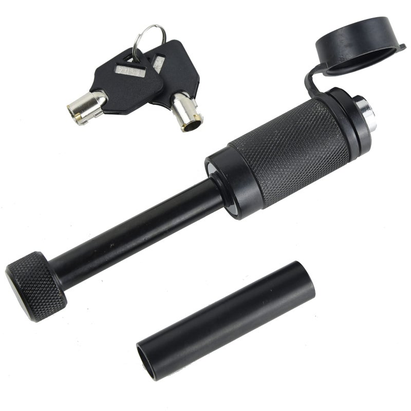 TOPTOW Trailer Hitch Receiver Lock 12in Pin Diameter with 58in Sleeve Diameter 275in Usable Length Black Nickel Locking Pin